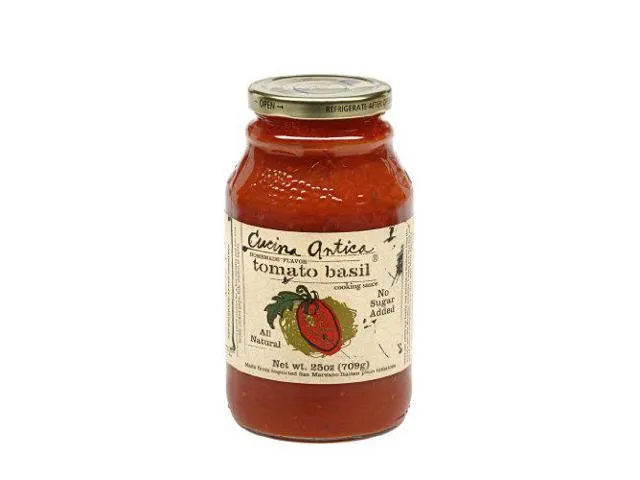 Cucina Antica - Tomato Basil Pasta Sauce - 25oz (Pack of 6) -Non GMO, Whole 30 Approved, Gluten Free