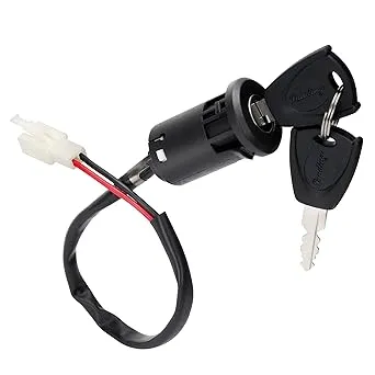 Ignition Key Switch Lock 2 Wire - Key Switch Starter Parts for Electric Trike and Scooter, Golf Carts, Bikes