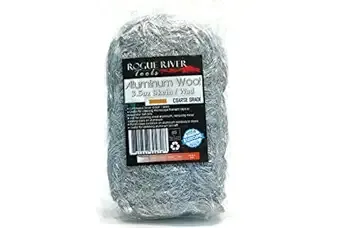 Aluminum Wool (COARSE Grade) - 3.5oz Skein/Wad- by Rogue River Tools. Soft clean