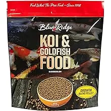 Blue Ridge Fish Food Pellets [5lb], Koi and Goldfish Growth Formula, Floating 3/16" Pellet, Balanced Diet