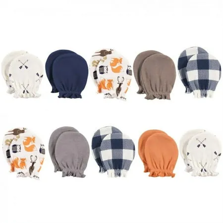 Hudson Baby Unisex Baby Cotton Scratch Mittens