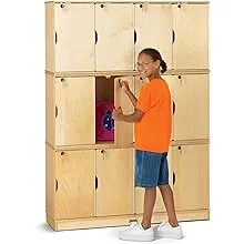 Jonti-Craft Stacking Lockable Lockers, Triple Stack