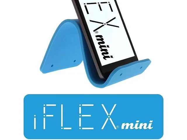 iFLEX Mini Flexible Silicone Phone Holder Sky Blue Non-Slip Grip Waterproof Universal Hands-Free