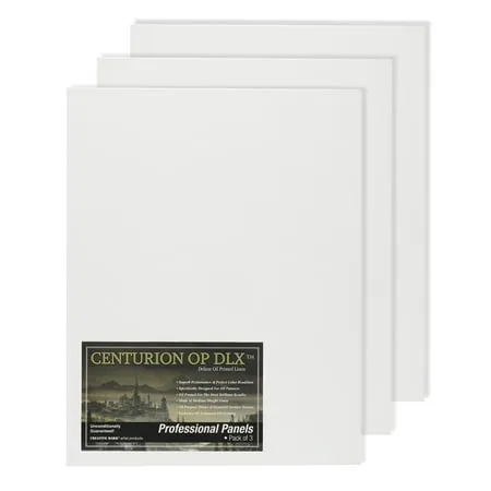 Centurion Deluxe Oil Primed Linen 11x14” Panel, 3 Pack