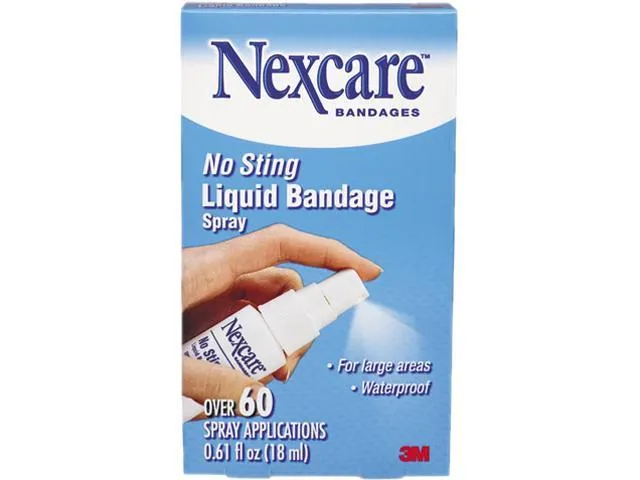 3M Nexcare 118-03 Nexcare No Sting Liquid Bandages Spray, .61 oz.