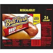 Ball Park Beef Hot Dogs, Original Length, 24 Count (Club Pack)