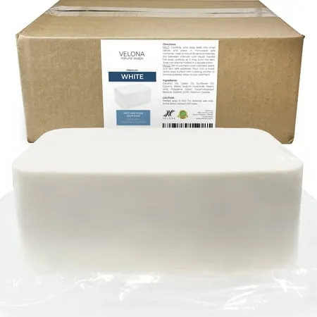 velona 25 LB - White Melt and Pour Soap Base Bulk SLS/SLES free | Natural Bars for The Best Result for Soap-Making