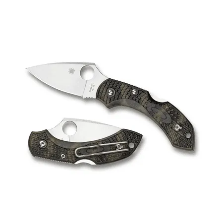 Spyderco Dragonfly 2 Lightweight Signature Knife with 2.3" VG-10 Steel Blade and High-Strength Zome Green FRN Handle - PlainEdge - C28ZFPGR2