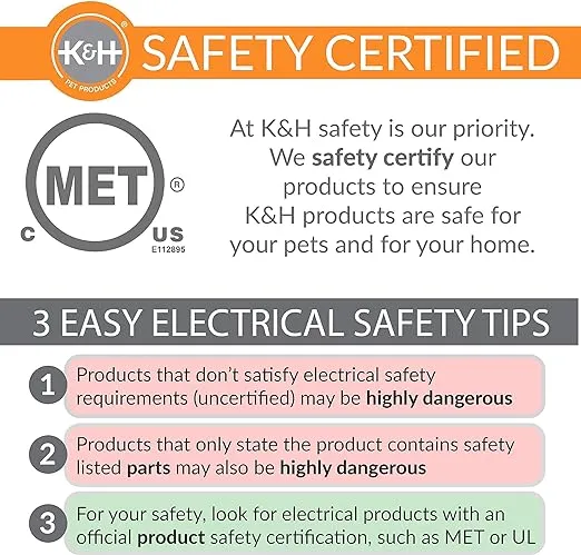 K&H Pet Products Thermal-Bowl Heated Water Bowl for Outdoor Cats & Dogs, Outdoor Ice-Free Dog & Cat Water Bowl, Heated Dish for Pets, Chickens, & Small Animals too - MET Safety Listed - Gray 32 Ounces