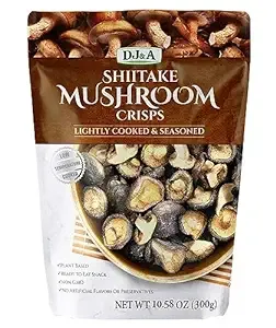 DJ&A Shiitake Mushroom Crisps - Lightly Cooked and Seasoned 10.28 Ounce (10.58 Ounce)