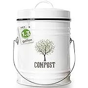 Third Rock Kitchen Compost Bin - 1.3 Gallon Indoor Compost Bin Countertop ...