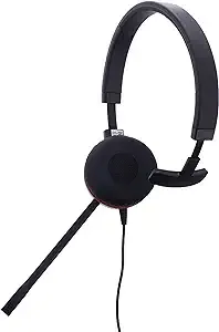 Jabra Evolve 30 II Wired Headset, Mono, UC-Optimized – Telephone Headset with Superior Sound for Calls and Music – 3.5mm Jack/USB Connection – Pro Headset with All-Day Comfort