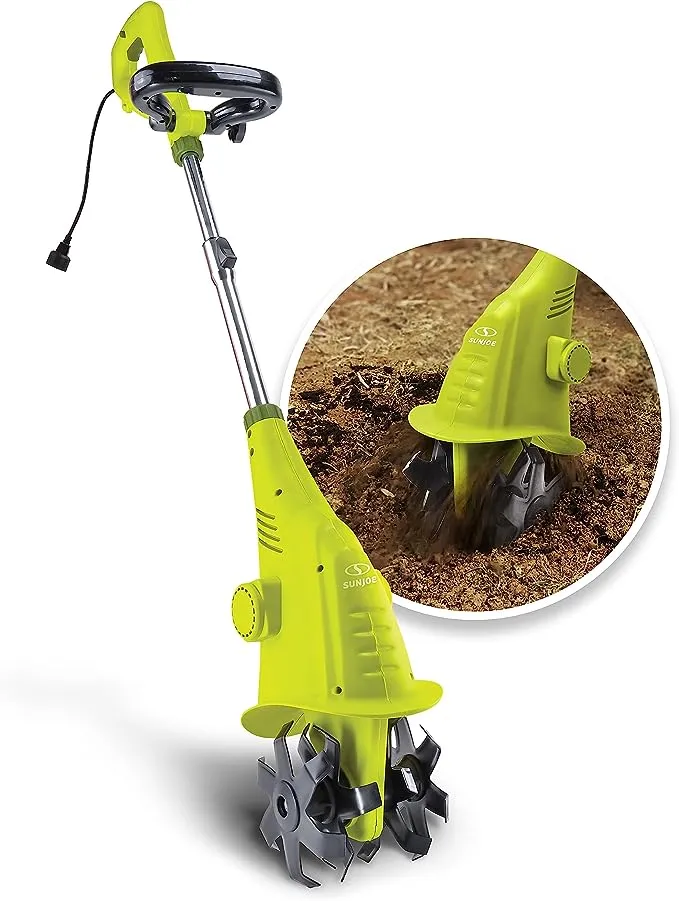 Sun Joe Electric Telescoping 6.3-inch Garden Tiller + Cultivator, 2.5-Amp Little