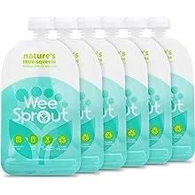 WeeSprout Double Zipper Reusable Food Pouches 5 Fl Oz Blue