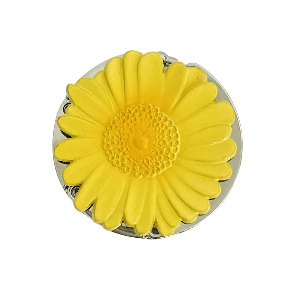 Wrapables Scenic Purse Hook Hanger, Foldable Handbag Table Hanger, Sunflower