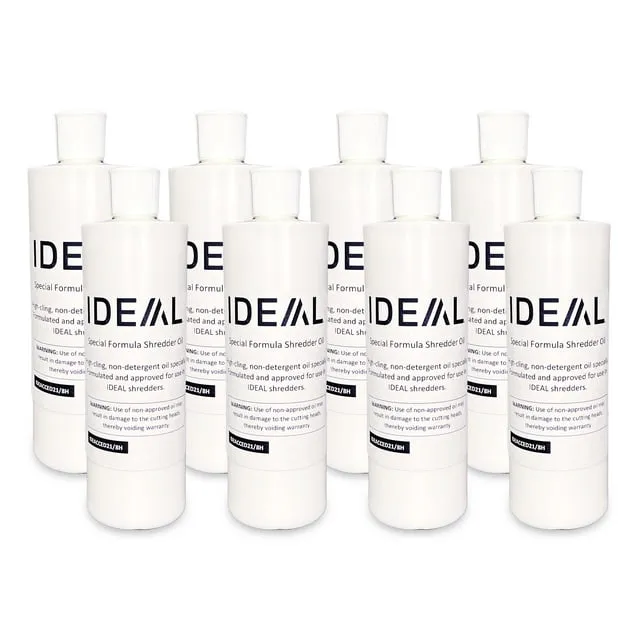 ideal. Special High-Cling Lubrication Oil for Shredders, 8 Bottles, 1 Pint