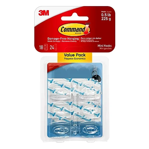 Command Mini Clear Hooks Strips