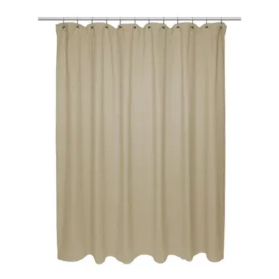 Carnation Home Fashions Standard Size 100% Cotton Chevron Weave Shower Curtain - Dark Linen 72X72"