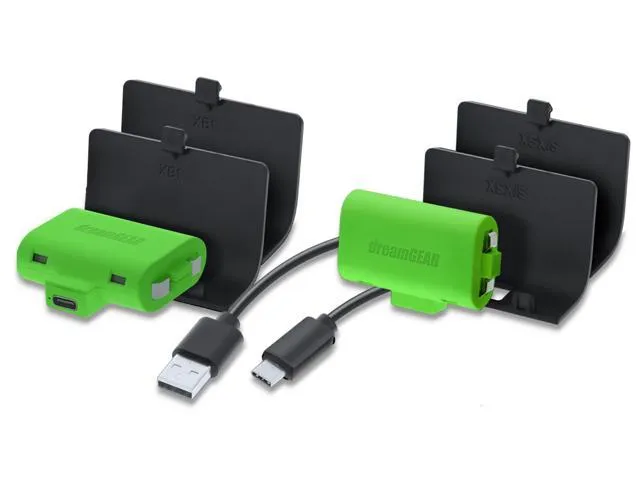 dreamGEAR Charge Kit 2x Rechargeable Battery Packs + Charge Cable for Xbox Series X/S & Xbox One