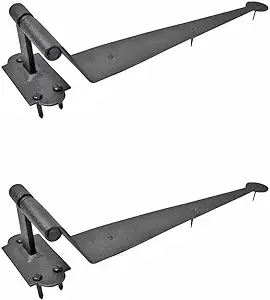 Renovators Supply Black Cast Iron Offset Strap Lift Off Pintle Hinge