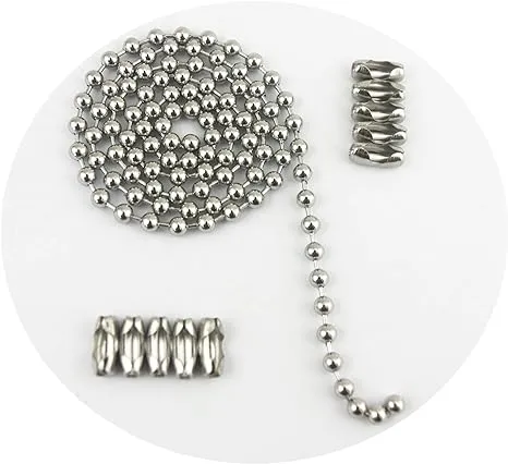 6mm Stainless Steel Ball Chains &amp; 10 Matching connectors (6mm, 10 feet)