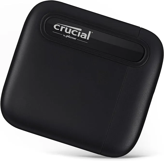 Crucial X6 2TB Portable SSD - Up to 800MB/s - PC and Mac - USB 3.2 USB-C External Solid State Drive - CT2000X6SSD9 