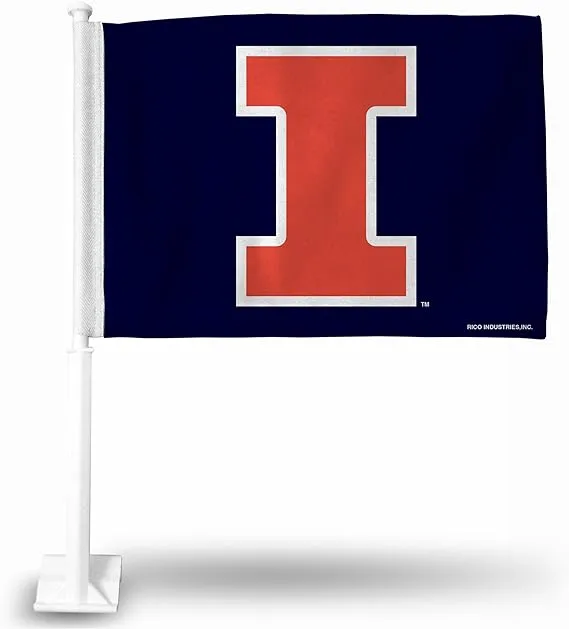 Rico Illinois Fighting Illini Car Flag, Team