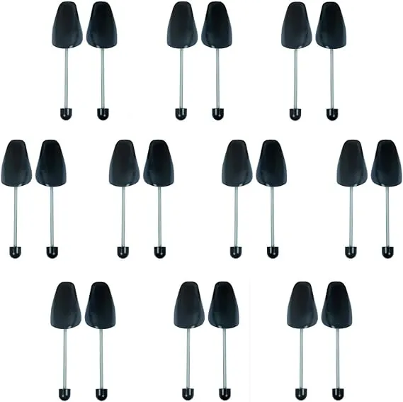 6 Pairs Plastic Shoe Trees for Men (Black)