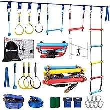 56ft Ninja Slackline Warrior Obstacle Course for Kids