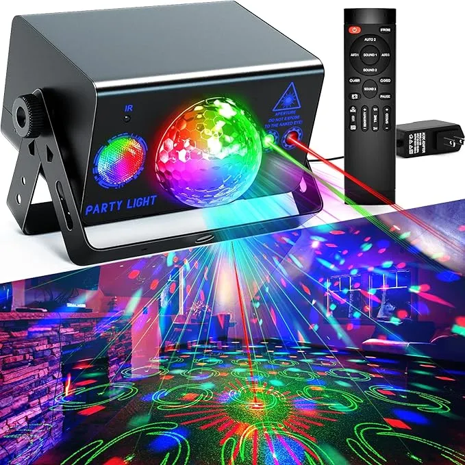 Sound Activated LED Disco Ball with Remote Control - For Parties, Clubs, and ...