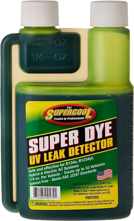 Supercool D8 A/C Leak Detection Dye, 8 oz, Green