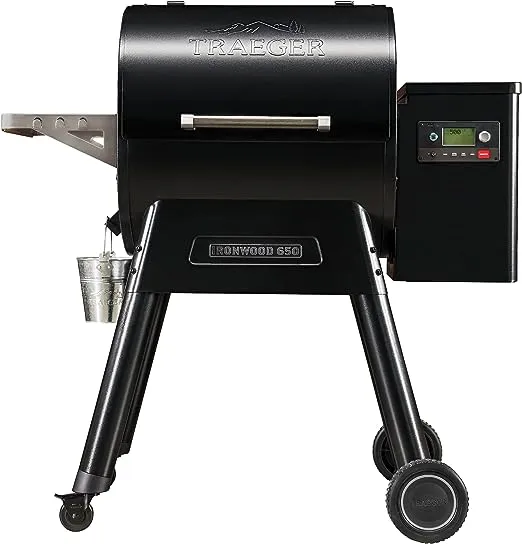 Traeger Grills Ironwood 650 Wood Pellet Grill and Smoker with WIFI Smart Home Technology, Black