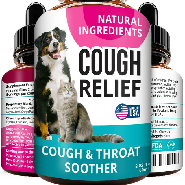 FurFinds Kennel Cough Drops for Dogs and Cats - 2oz Pet Herbal Remedy - Throat Soother - Homeopathic Respiratory Support - Dry, Wet & Barky Pet Cough