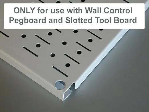 Wall Control Pegboard Shelf 9in Deep Pegboard Shelf Assembly for Wall Control Pegboard and Slotted Tool Board – Blue