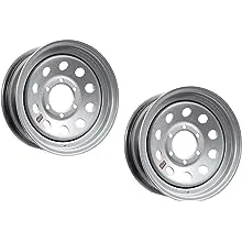 2-Pack eCustomrim Trailer Rim Wheel 15X6 6 Lug On 5.5 in. Center Silver Modular