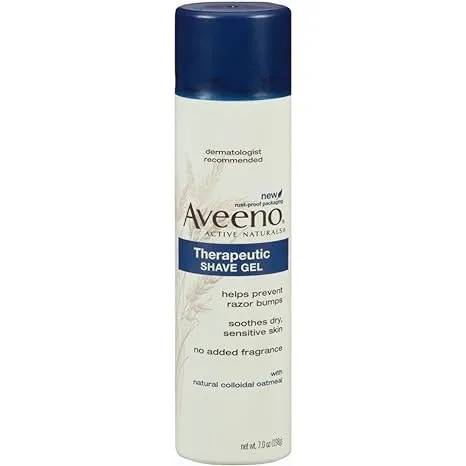 6 Pack Aveeno Therapeutic Shave Gel with Natural Colloidal Oatmeal 7 oz Each