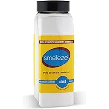 SMELLEZE Urine Super Absorbent, Solidifier & Deodorizer: 2 lb. Powder Rapidly Solidifies Urine & Diarrhea in Pet Loo, Dog Litter Box, Pet Potty Trainer, Portable Urinals/Toilets, Bedpans, etc.