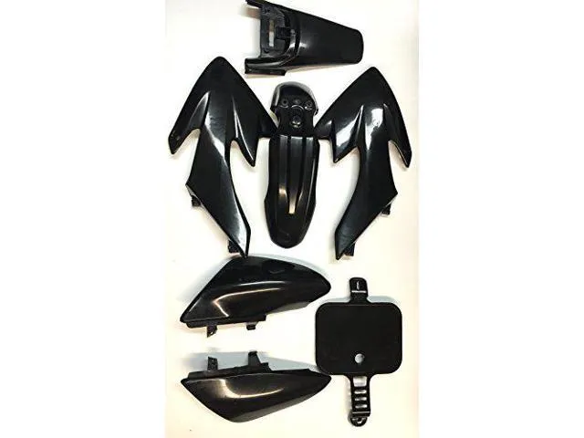 XKH- Motorcycle Black Plastic Fender Kit Body Work Fairing Kit Compatible with Honda CRF XR XR50 CRF50 Clone 125CC Pit Dirt Bike [B01BG1N1WA]