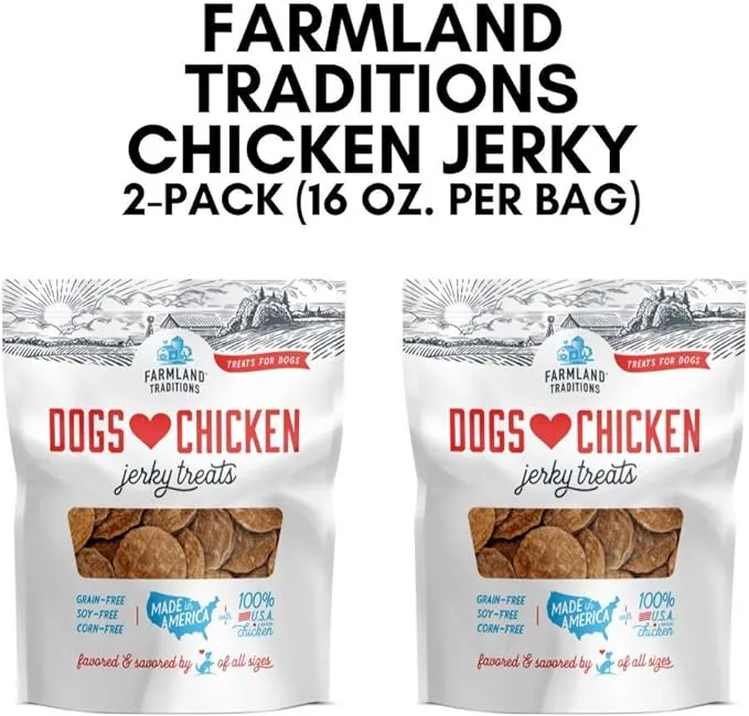 Farmland Traditions Dogs Love Chicken Jerky Treats