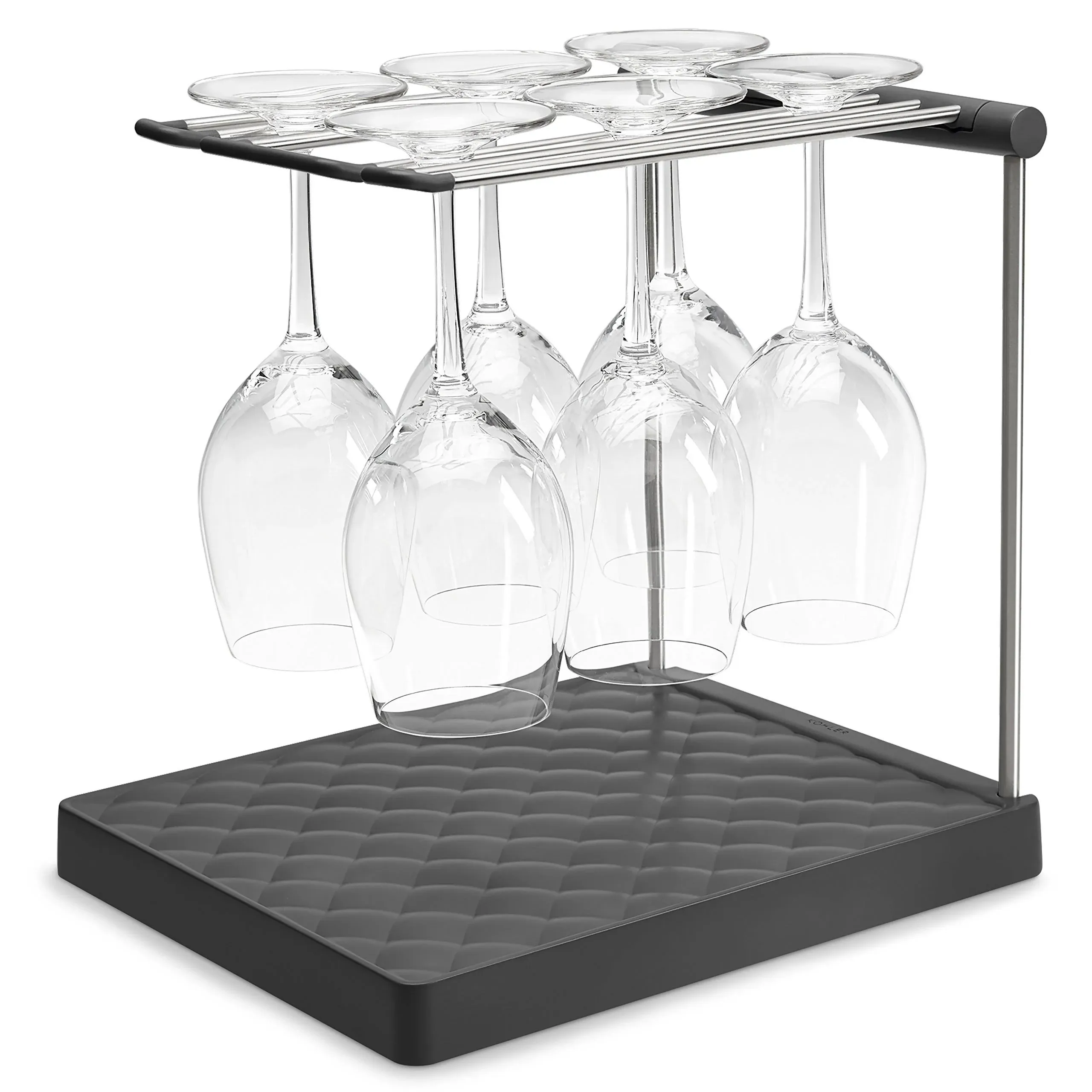 Kohler Charcoal Wine Glass Drying Rack