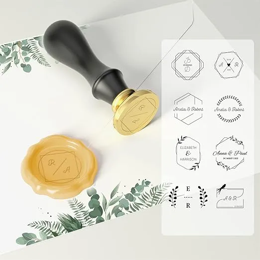 Custom Wax Seal Stamp Personalized Name/Text/Lett<wbr/>er/Image/Logo Sealing Wax Stamp