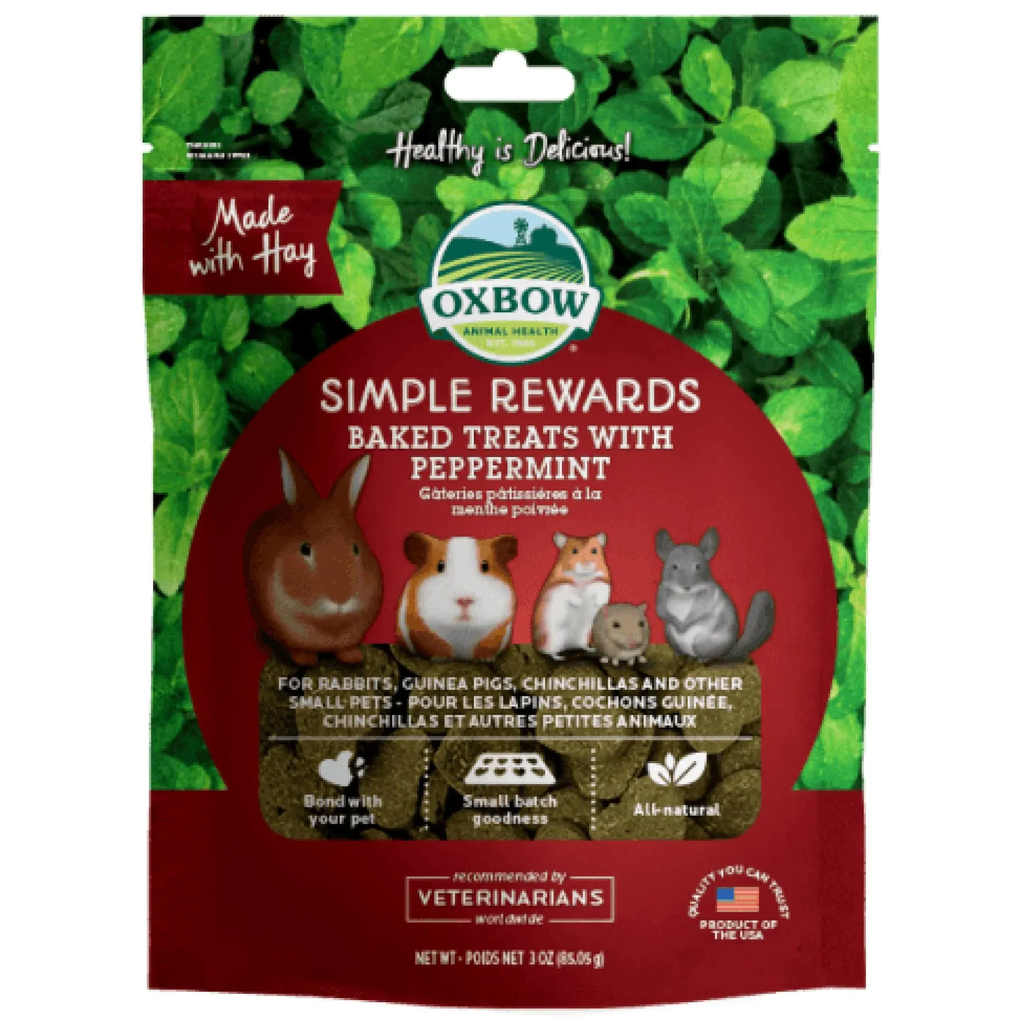 Oxbow Animal Health Simple Rewards Baked Treats with Peppermint