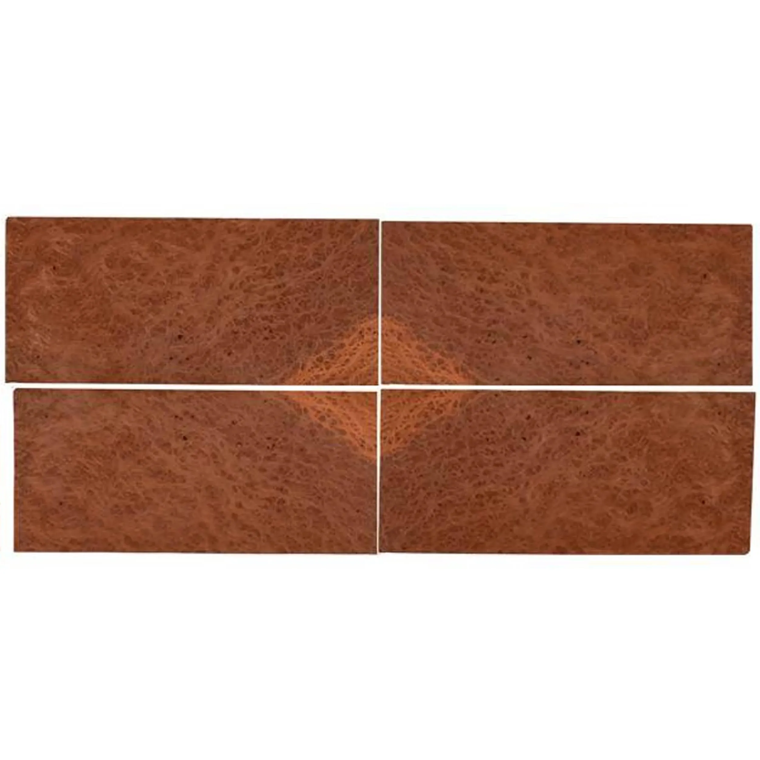 Redwood Burl Veneer 8" x 18" Sequence Matched 4-Piece