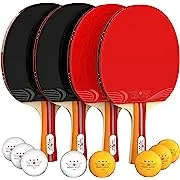 NIBIRU SPORT Ping Pong Paddle Sets - Professional Table Tennis Paddles, Balls, Storage Case - Table Tennis Rackets & Game Accessories