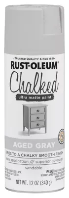 Aged Gray, Rust-Oleum Chalked Ultra Matte Spray Paint, 12 oz