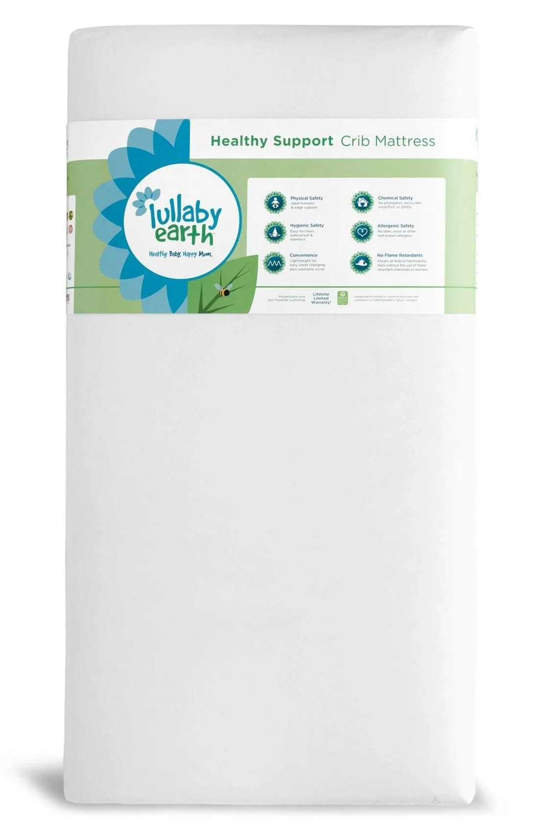 Lullaby Earth Baby Crib Mattress - Lightweight Infant & Toddler Mattress - Waterproof Baby Bed Mattress for Crib - Non-Toxic Mattress for Baby and Toddler Bed - 52" x 28”