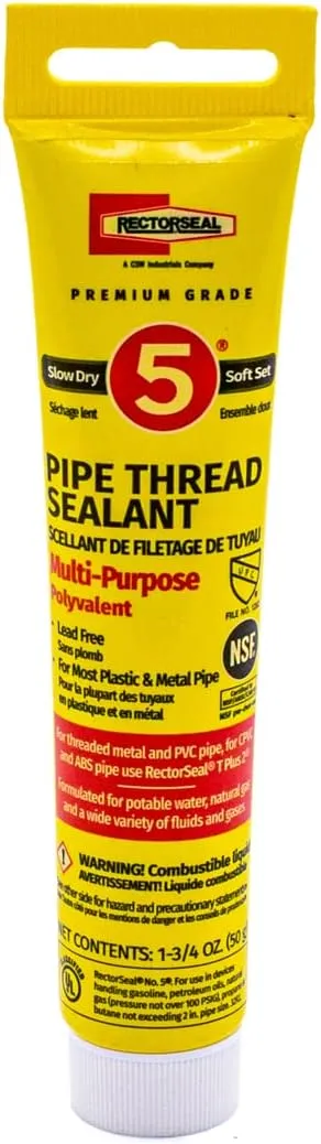 Rectorseal 25793 No.5 Pipe Thread Sealant-1-3/4-Ounce Tube