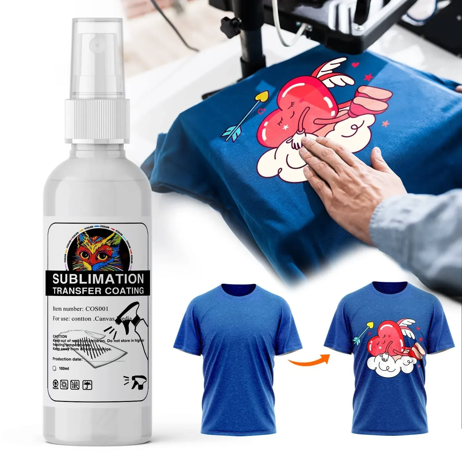 Sublimation Spray, Sublimation Spray for Cotton Shirts, Sublimation Coating Spra