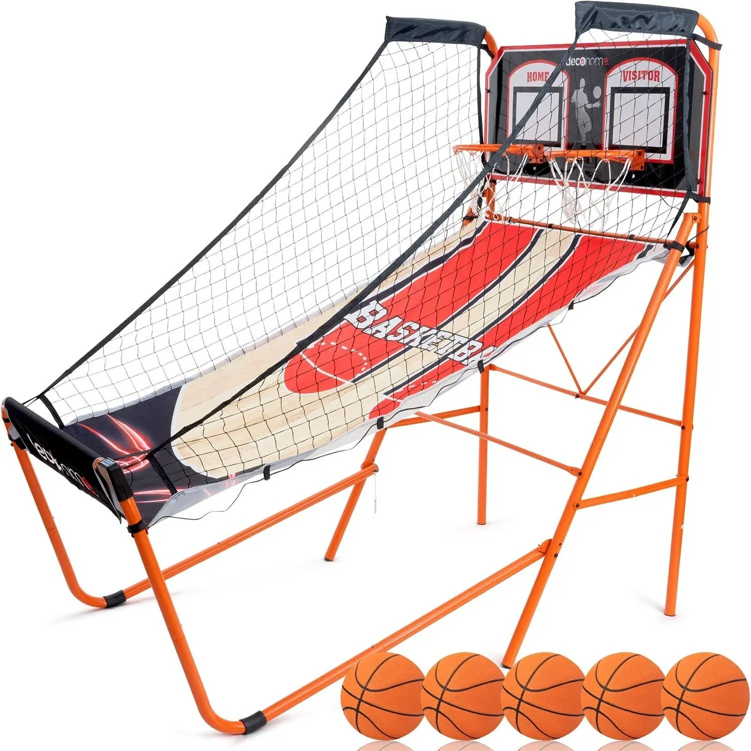 Deco Gear Arcade Basketball Game, Indoor 1-4 Player, LED Scoreboard, 8 Game Modes ...