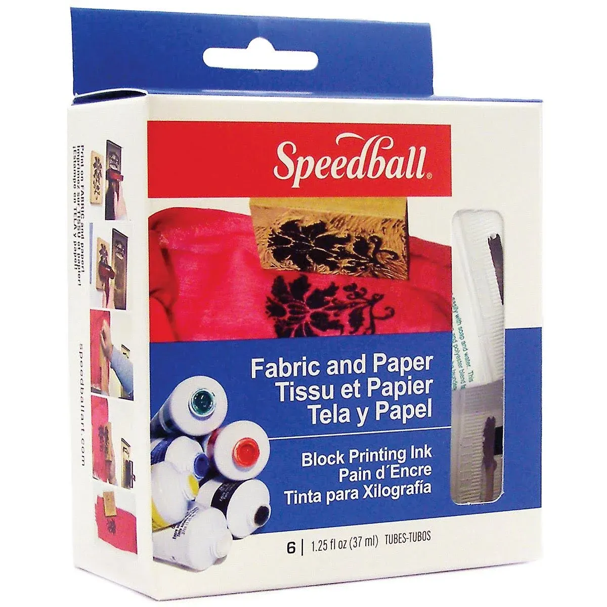 Speedball Fabric & Paper Block Printing Ink 6-Color Set